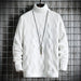 Men's Sweater Turn-over Collar Simple Solid Color