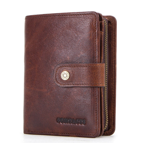 Crazy Horse Cowhide Multifunctional Men's Wallet - Dazpy