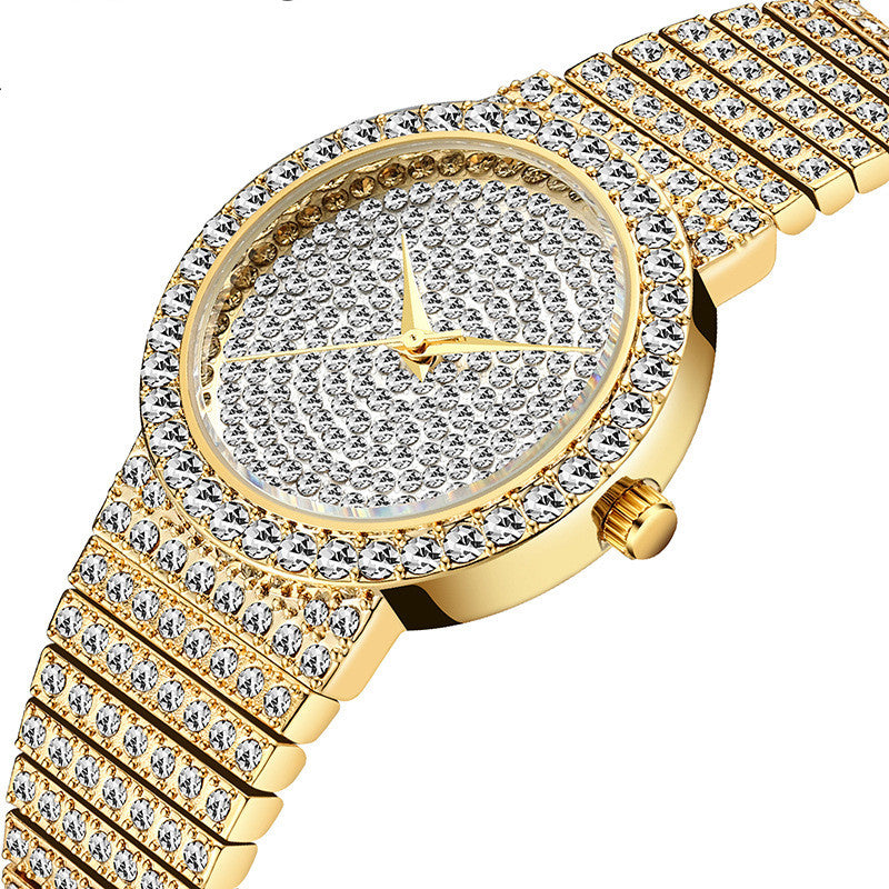 Women'S Watch Gold Korean Version Star Diamond Waterproof Quartz Watch - Dazpy