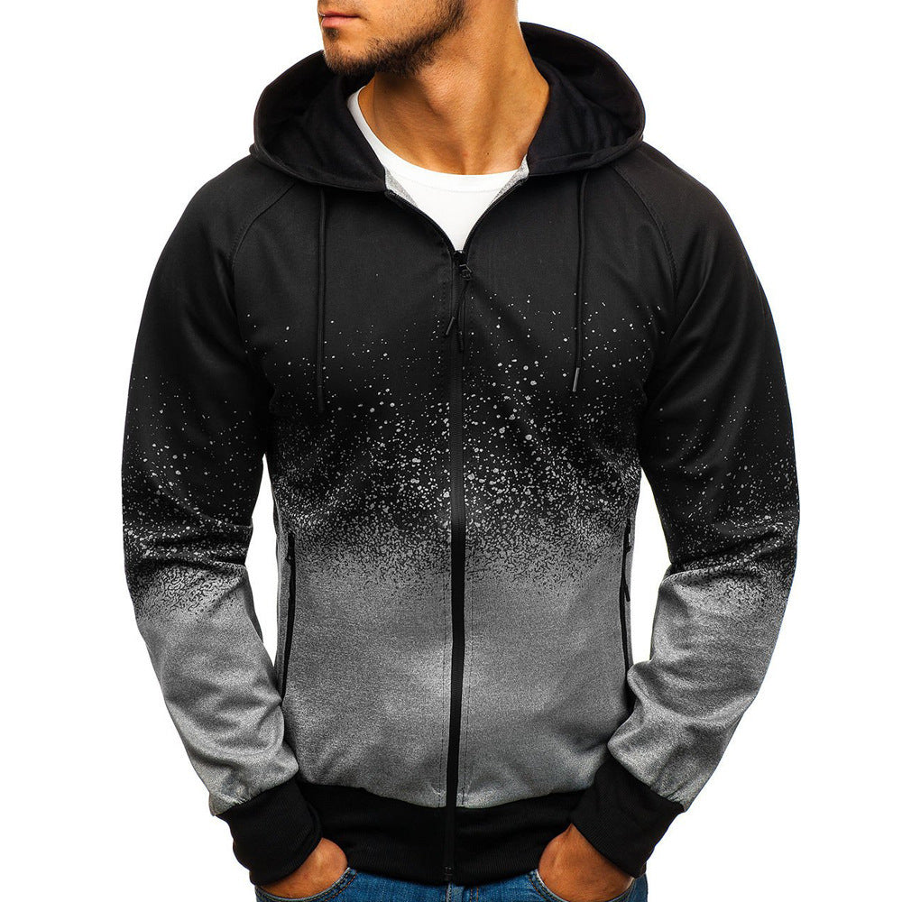 3D Digitaldruck Kapuzenpullover Außenhandel Herren Gradient Design Top