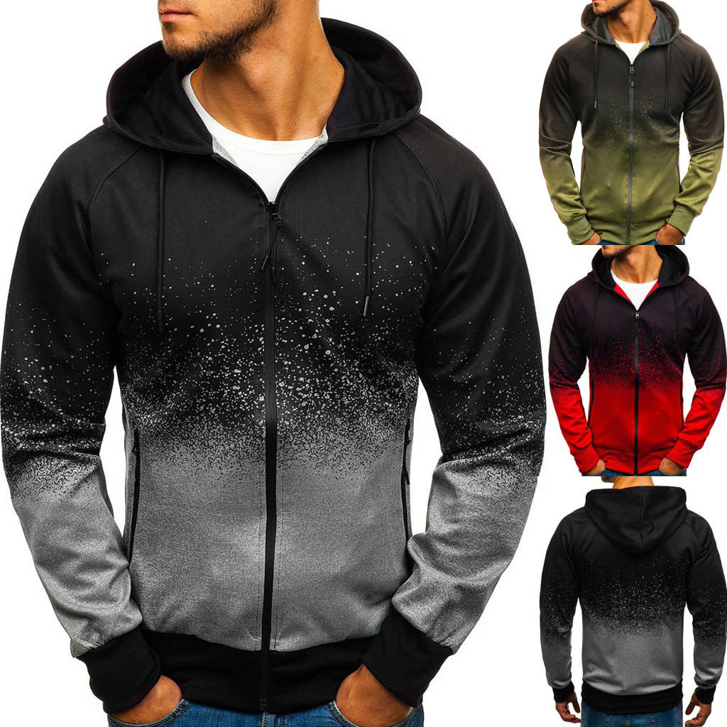 3D Digitaldruck Kapuzenpullover Außenhandel Herren Gradient Design Top