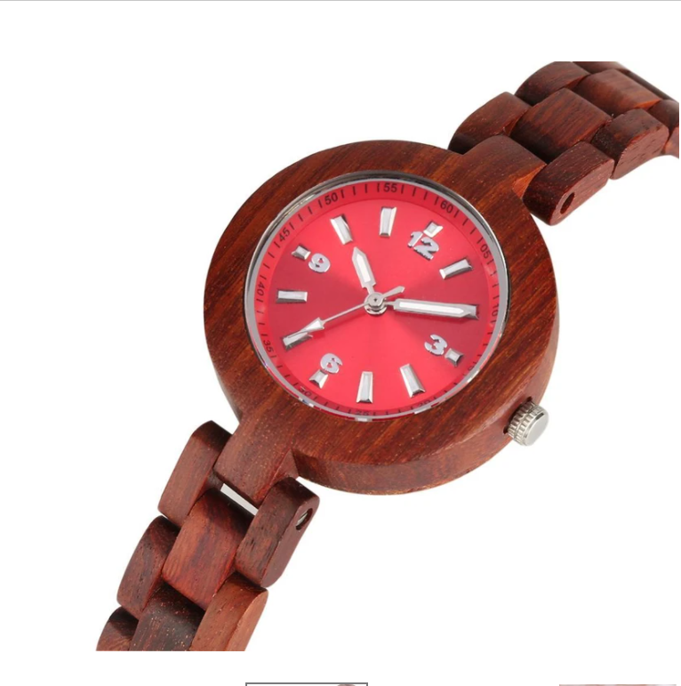 Small Dial Girls Gift Wooden Watch - Dazpy