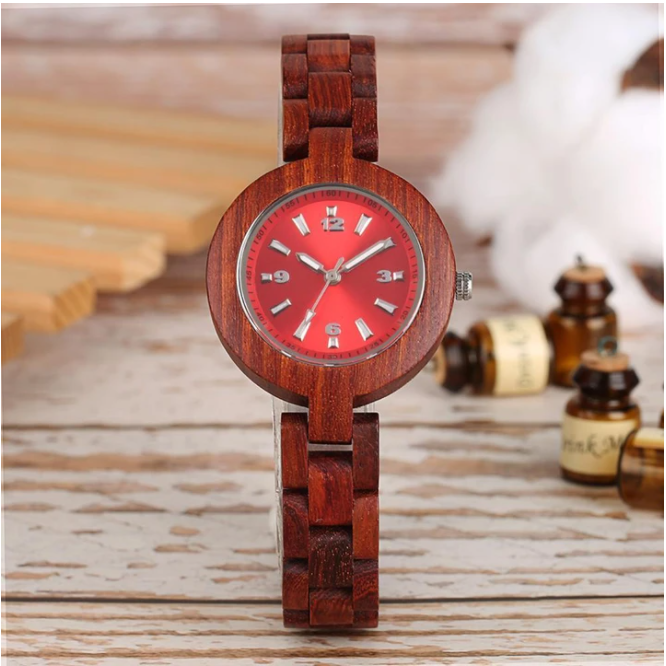 Small Dial Girls Gift Wooden Watch - Dazpy