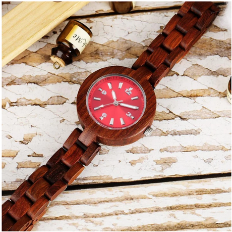 Small Dial Girls Gift Wooden Watch - Dazpy