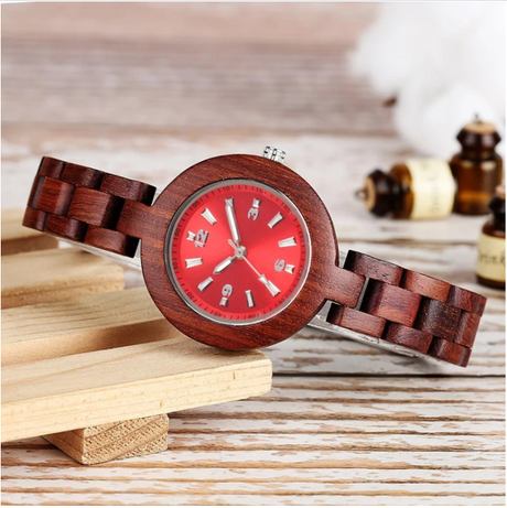 Small Dial Girls Gift Wooden Watch - Dazpy