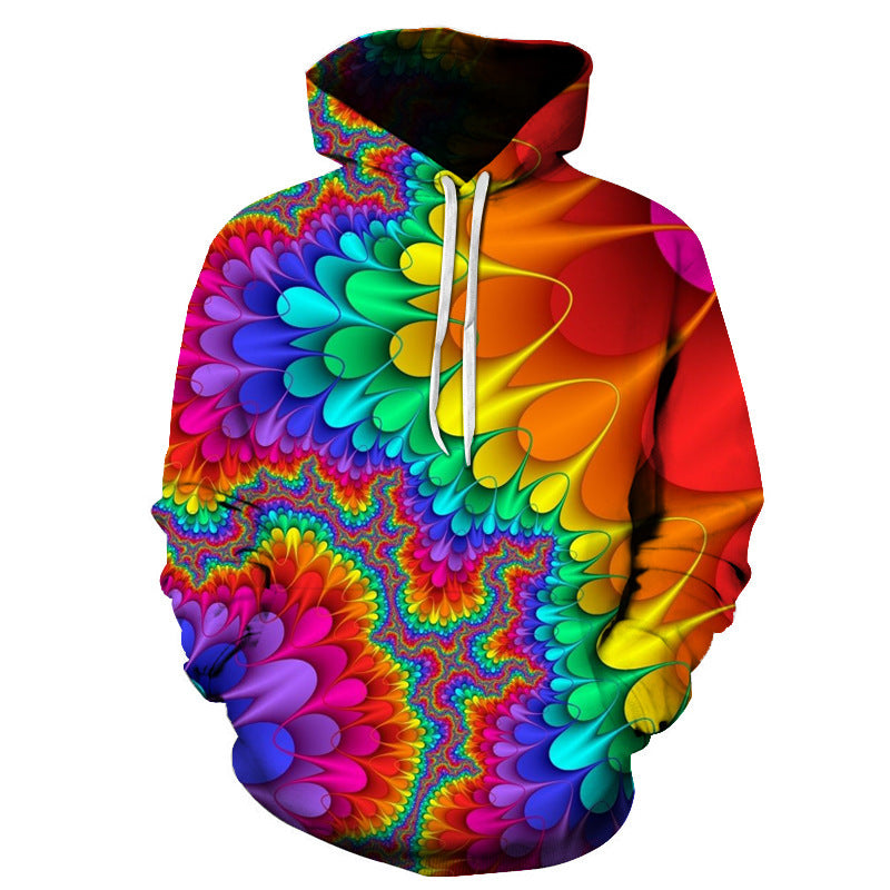 Fashion 3D Printed Hooded Sweatshirt