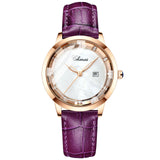 Leather Waterproof Diamond Watch Ladies Watch - Dazpy