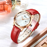 Leather Waterproof Diamond Watch Ladies Watch - Dazpy