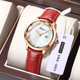 Leather Waterproof Diamond Watch Ladies Watch - Dazpy