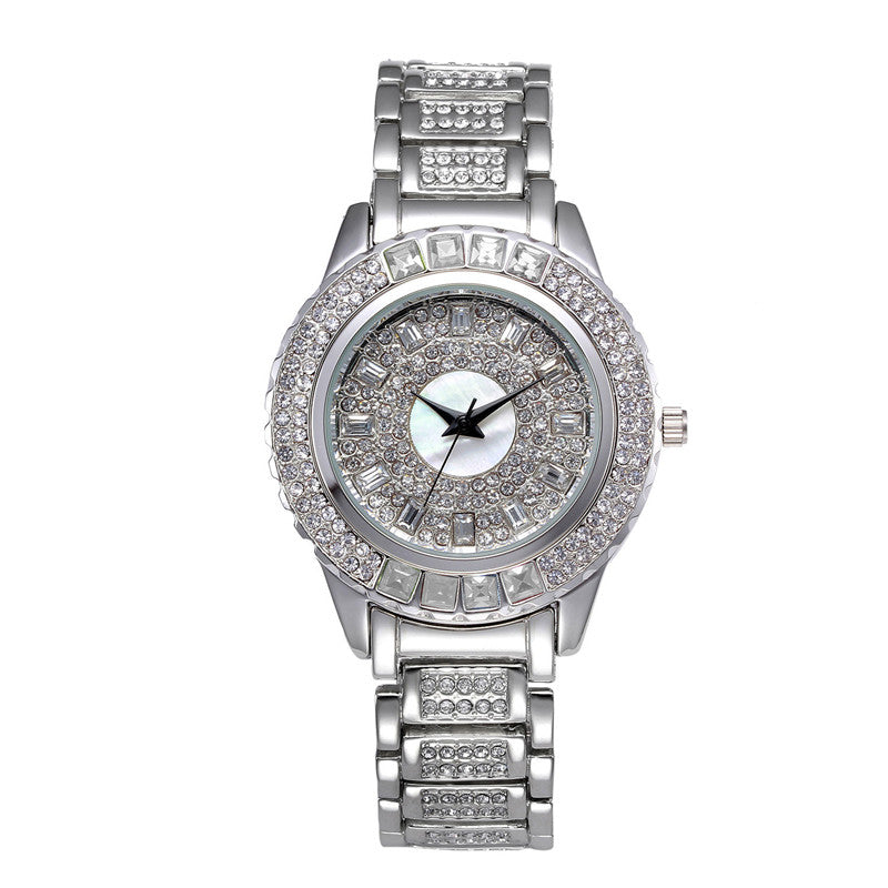 Color Diamond Waterproof High-end Leisure Steel Band Ladies Watch - Dazpy