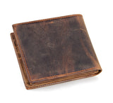 Men Wallets Luxury Horse Leather Wallet Leather Short Wallet Men'S Leather Wallet - Dazpy