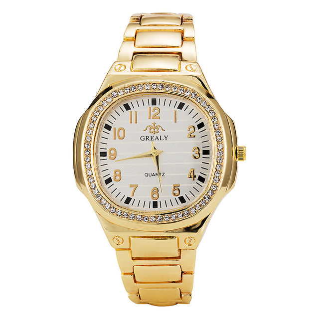 Simple Atmosphere Diamond-studded Ladies Waterproof Watch - Dazpy