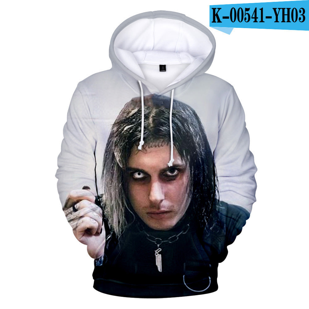 Rapper Surrounding 3D Digital Color Printing Hooded Sweater Men's Sweater Autumn And Winter Models