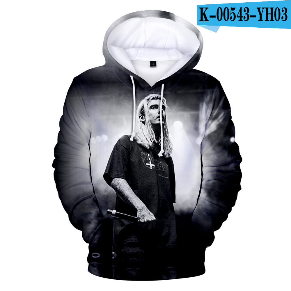 Rapper Surrounding 3D Digital Color Printing Hooded Sweater Men's Sweater Autumn And Winter Models