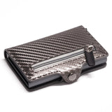 Ion Carbon Fiber Wallet Men Slim Wallet Anti-theft Card Case - Dazpy