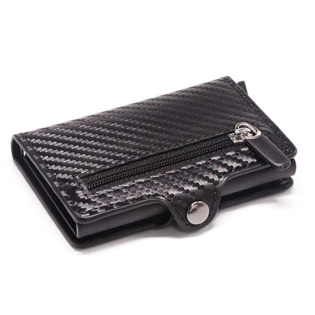 Ion Carbon Fiber Wallet Men Slim Wallet Anti-theft Card Case - Dazpy