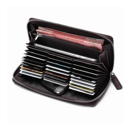 Long Leather Men's Zipper Wallet And More - Dazpy