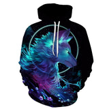 3D-Digitaldruck Modetrend Kapuzenpullover Hoodie