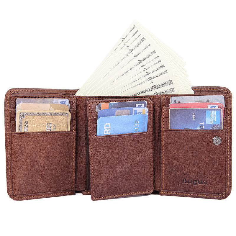 Shielding Wallet Anti-scanning Leather Wallet - Dazpy