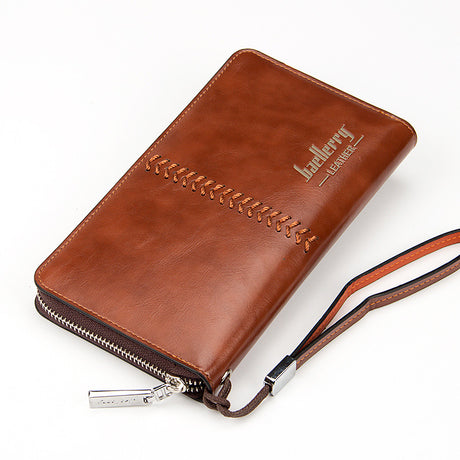 Leather Men's Clutch Bag Multifunctional Wallet Men - Dazpy