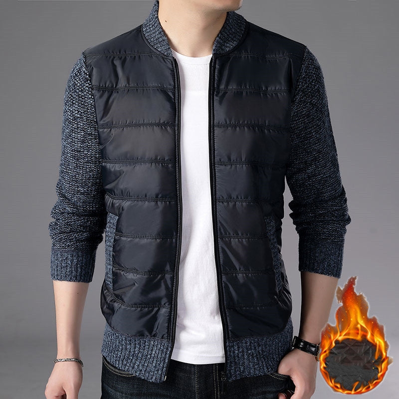 Men's Stand Collar Cardigan Jacket Knitwear Sweater Jacket