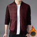 Men's Stand Collar Cardigan Jacket Knitwear Sweater Jacket