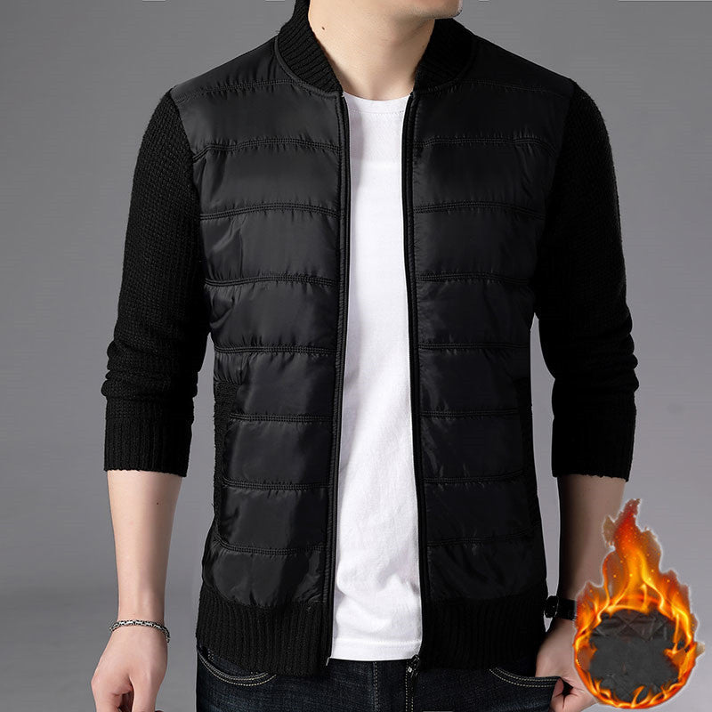 Men's Stand Collar Cardigan Jacket Knitwear Sweater Jacket