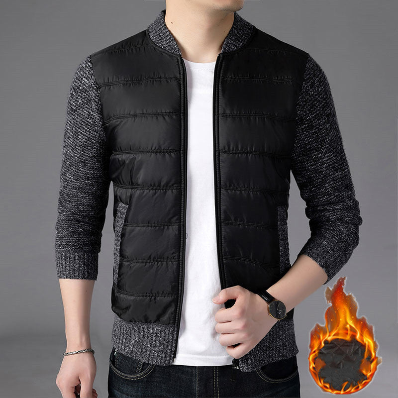 Men's Stand Collar Cardigan Jacket Knitwear Sweater Jacket