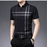 Young And Middle-aged Lapel Short-sleeved Business Non-iron Shirt