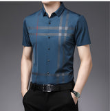 Young And Middle-aged Lapel Short-sleeved Business Non-iron Shirt