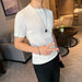 Lightly Cooked Style Slim Solid Color Trendy T-shirt