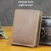 Handmade Vintage Crazy horse Genuine Leather Wallet Men Wallet Leather engrave Short Wallet Men Purse Male Money Clips Money bag - Dazpy