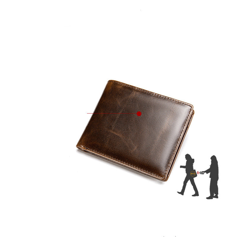 Men's Business Multi-card Wallet With Anti-magnetic Leather Wallet - Dazpy