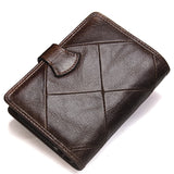 Cowhide casual zipper coin purse - Dazpy