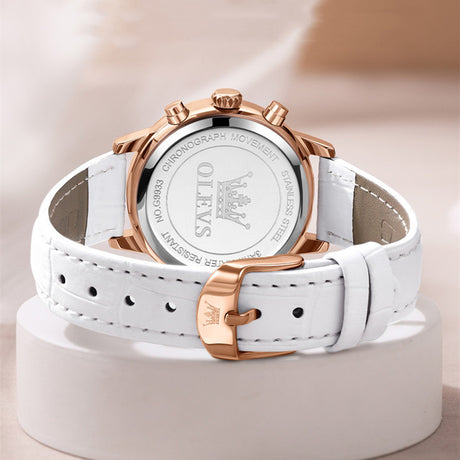 Women's Quartz Watch With Diamond Inlaid Multi-function Timing - Dazpy