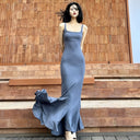 Vestido de sirena para mujer con tirantes ajustables