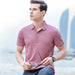 Men's polo shirt with Lapel stripes