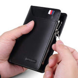 Leather men's short wallet - Dazpy