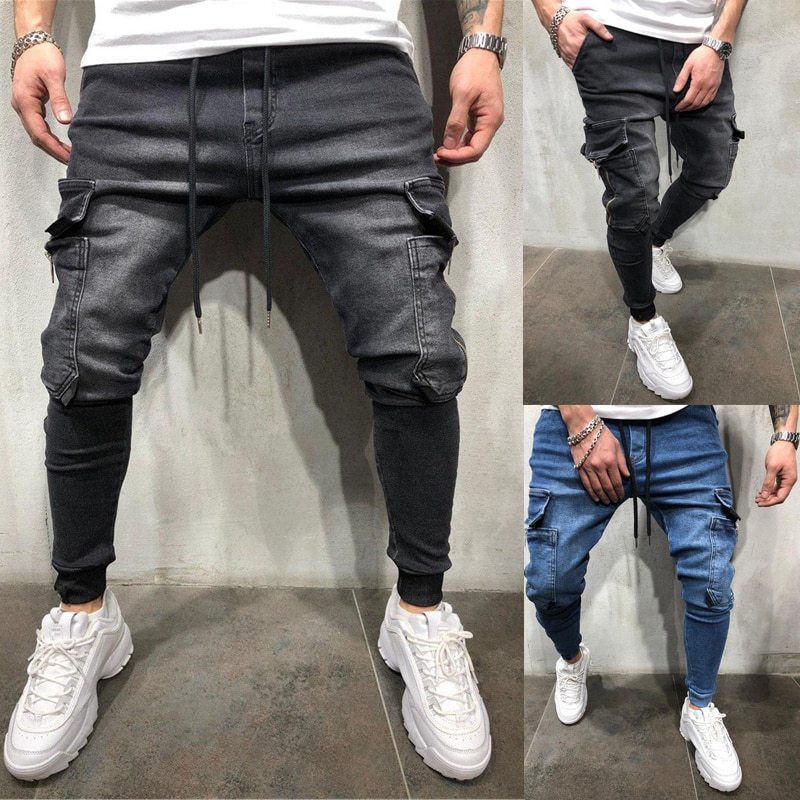 Lässige Jogginghose aus Jeans mit weitem Bein