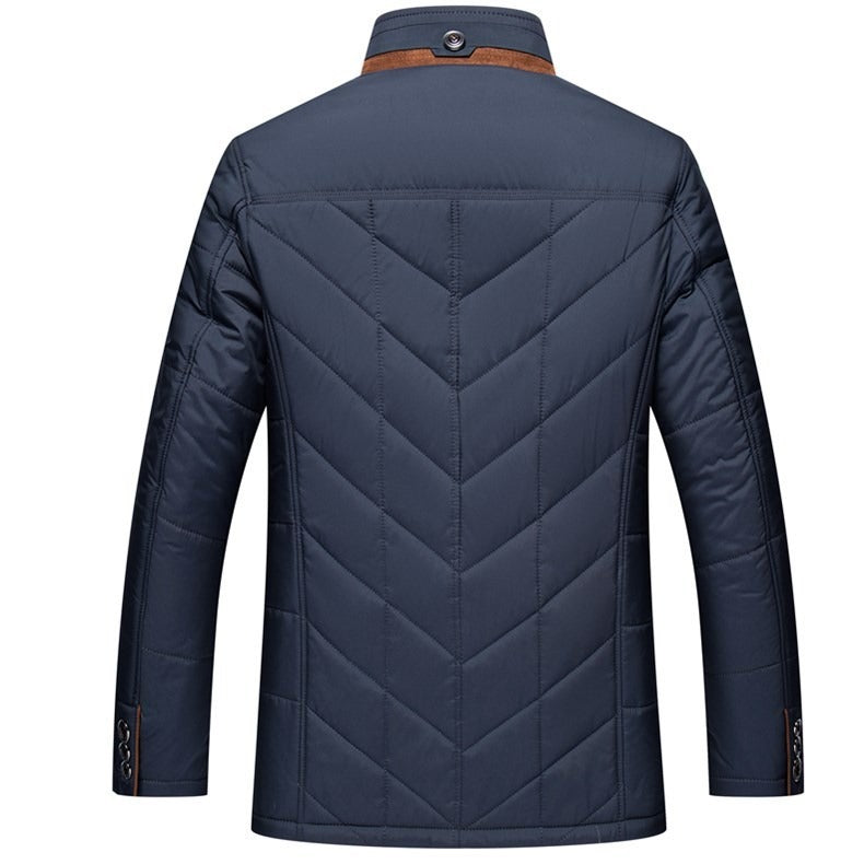 Chaqueta acolchada de algodón gruesa y cálida para invierno para hombres de mediana edad y mayores