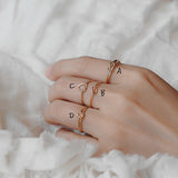 Stacking 14K Gold-Painted Heart Rings - Dazpy