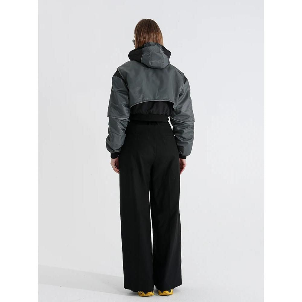 Autumn Reflective Splice Hooded Jacket