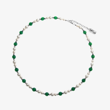 Spliced Green Beaded Fashion Necklace - Dazpy