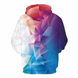 Sudadera con capucha de diamantes geométricos