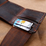 Tri-fold personalized retro wallet - Dazpy