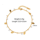 Classic Crystal Water Drop Tassel Anklet – Waterproof Stainless Steel Jewelry for Women