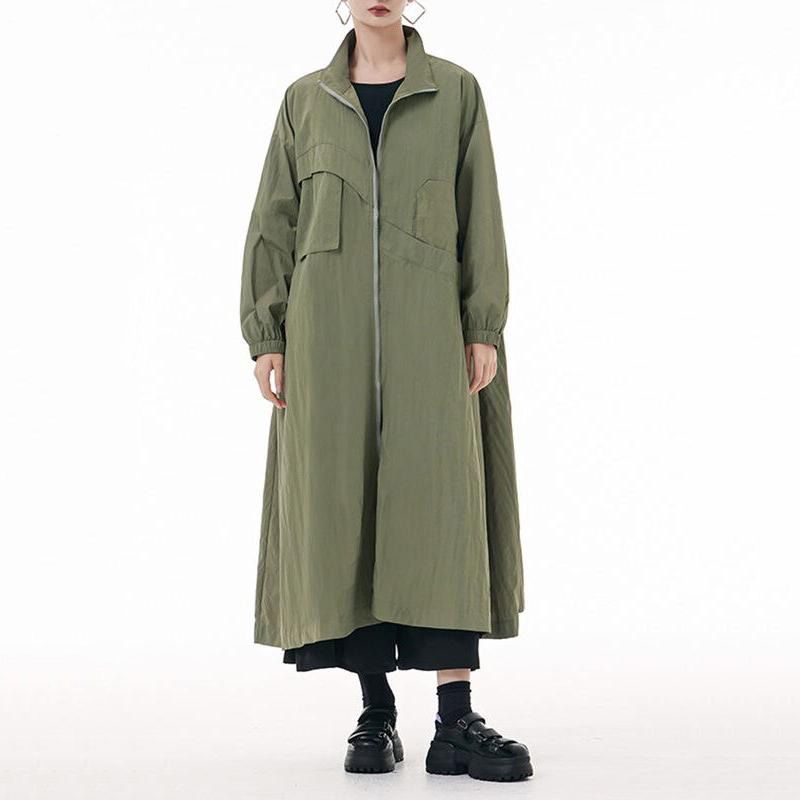 Army Green Stylish Trench Coat