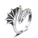 S925 Sterling Silver Flying Dragon Ring Retro Minority - Dazpy