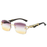 Luxury Rectangle Sunglasses with Gradient Lenses