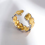 Women's Gold-plated Gingko Leaf Ring - Dazpy